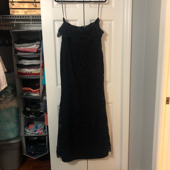 navy blue lace formal lulus dress - Picture 1 of 5